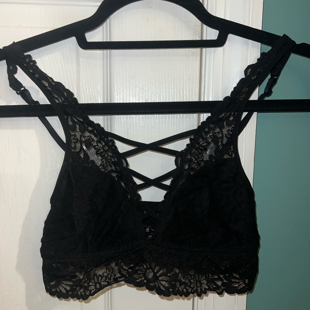 Victoria's Secret Black Lace Crossback Bralette